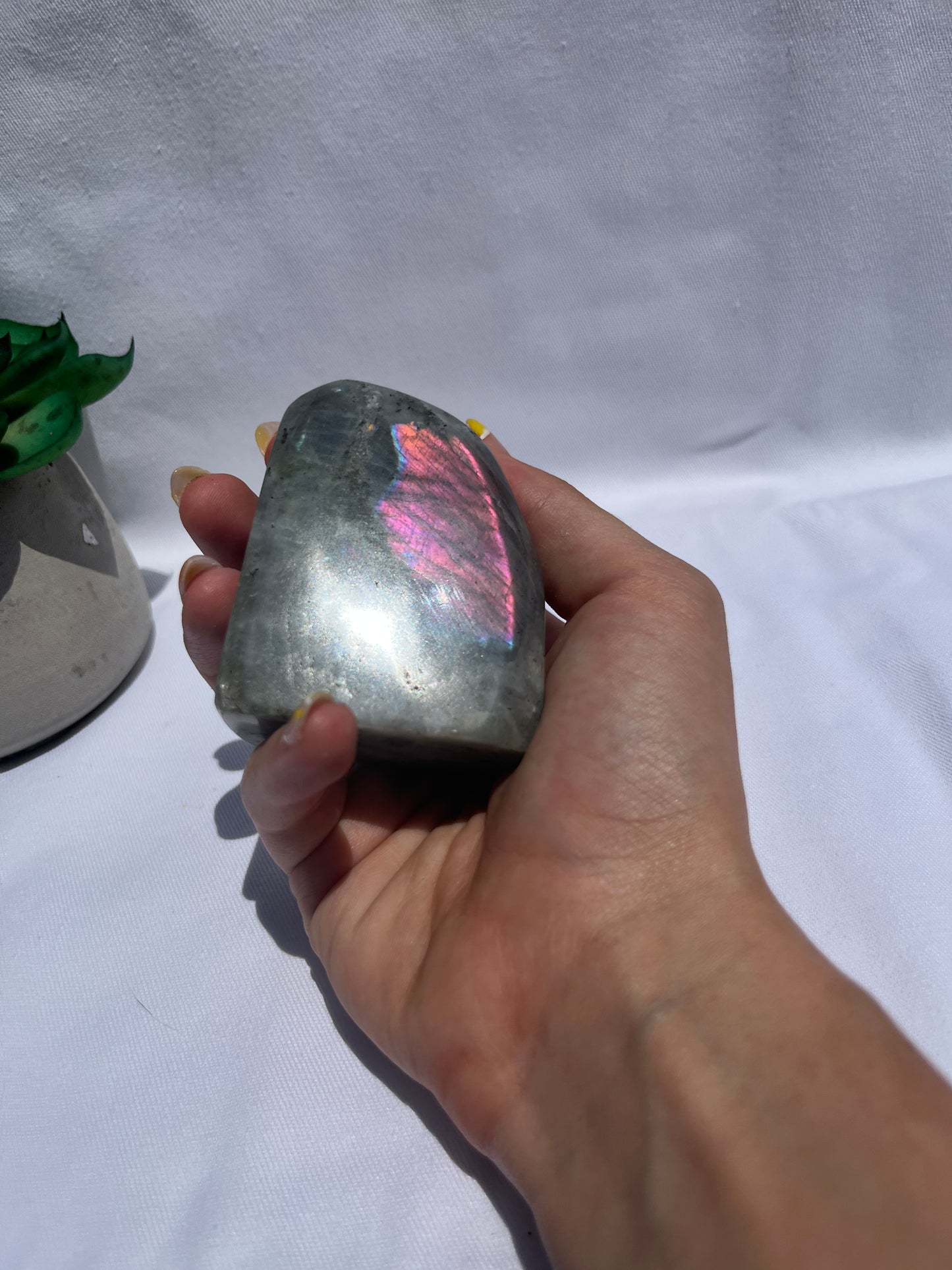 Pink Flash Labradorite Freeform